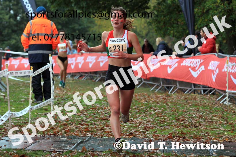 Junior Women, 2022 National Cross Country Relays, Berry Hill Park, Mansfield.  Photo: David T. Hewitson/Sports for All Pics